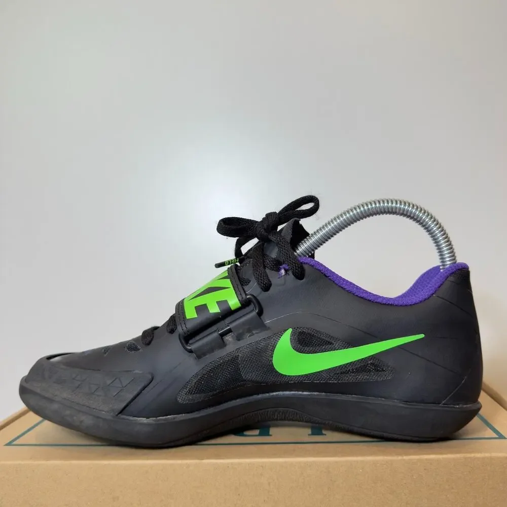 Nike Zoom SD Womens 6.5 Track Field Discus Throwing Shoes Black Green ShotPut